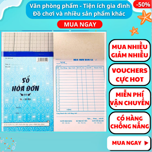 Cuốn hoá đơn 2 liên 19x12cm , sổ hóa đơn bán hàng 2 liên , hoá đơn bán lẻ khổ 19x12cm , sổ hóa đơn 2 liên , hoá đơn bán lẻ 2 liên cao cấp , nguyễn thùy store
