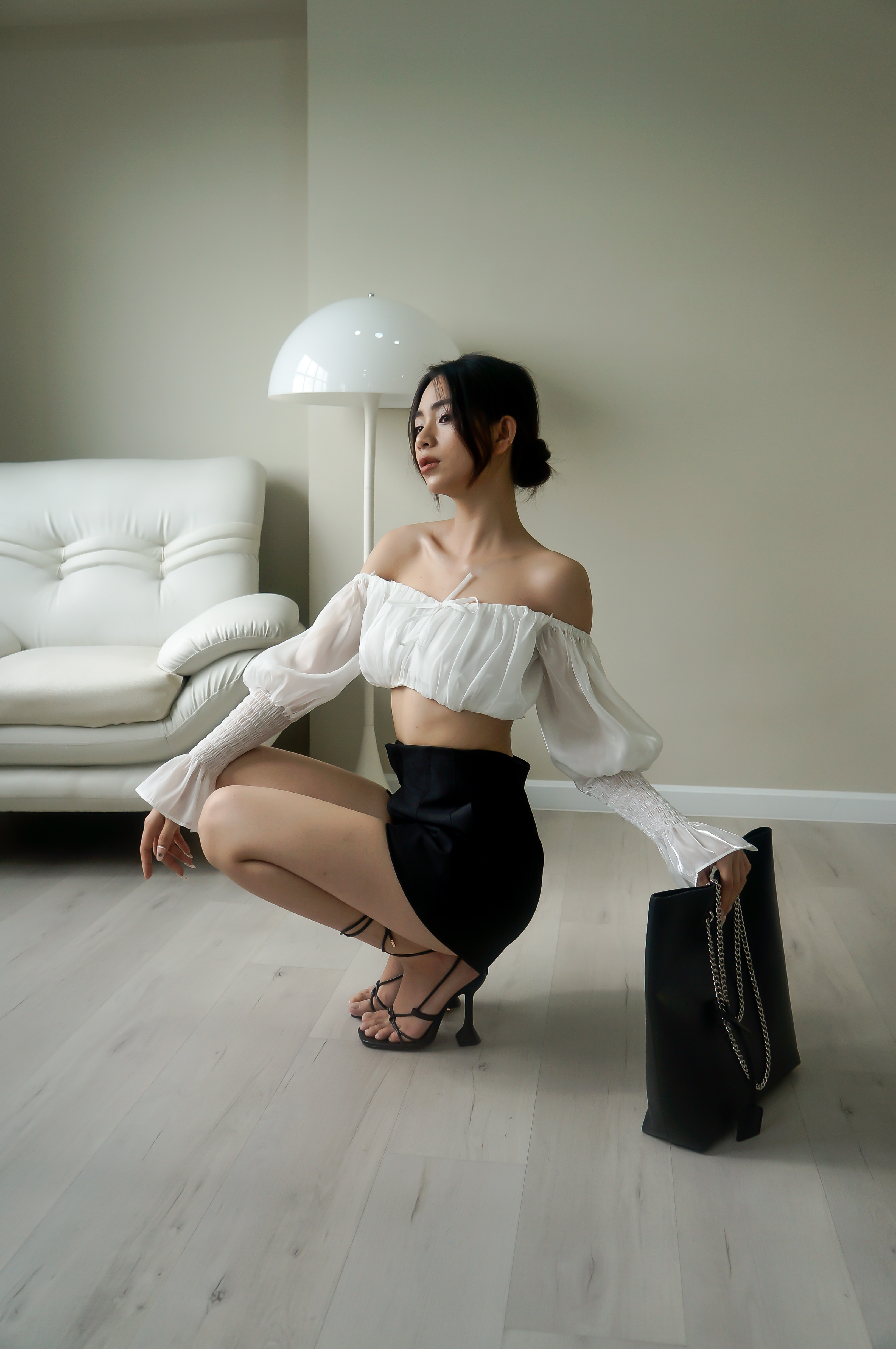 áo trễ vai nữ tay phồng