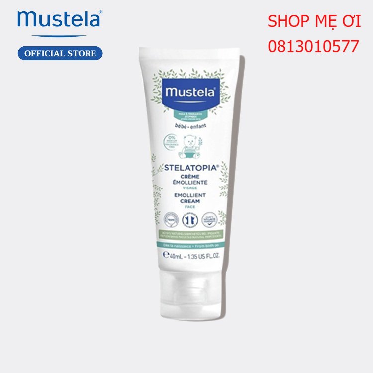 Kem Dưỡng Mặt Cho Da Chàm Thể Tạng Cho Bé Mustela Stelatopia Emollient Face Cream 40ml