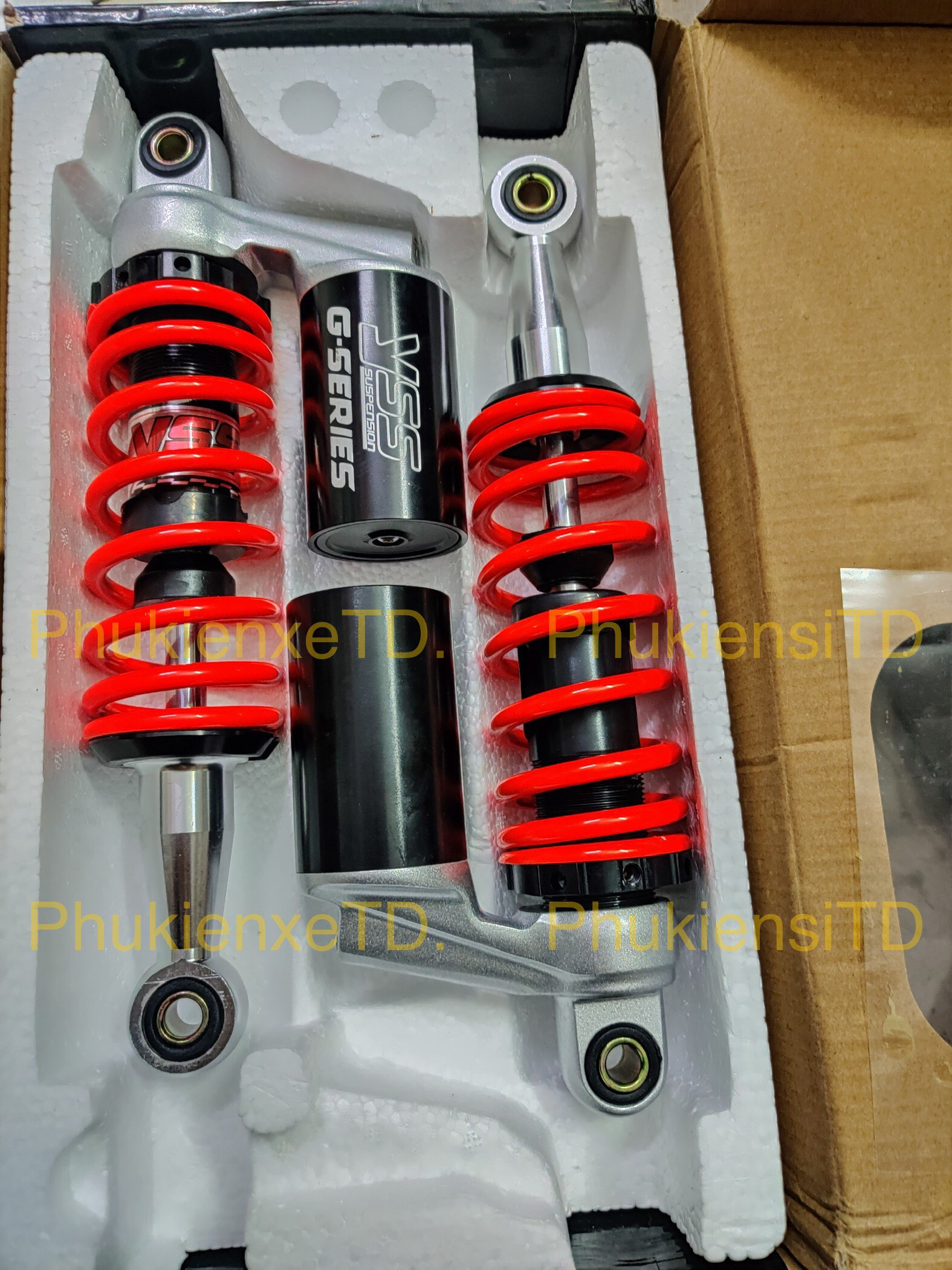 Phuộc Yss tem khắc CNC lắp Sirius Jupiter Taurus Cub78 Max