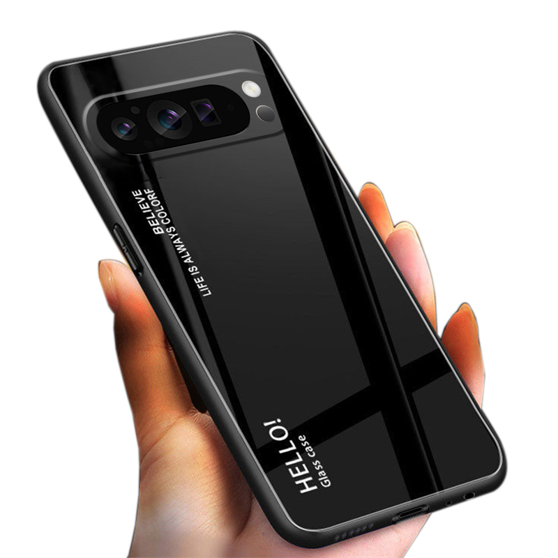 Phone case For Google Pixel 9 9 Pro Back cover Gradient Tempered Glass Protector Mirror Hard Cover For Google Pixel 9 Pro XL Cover cases.