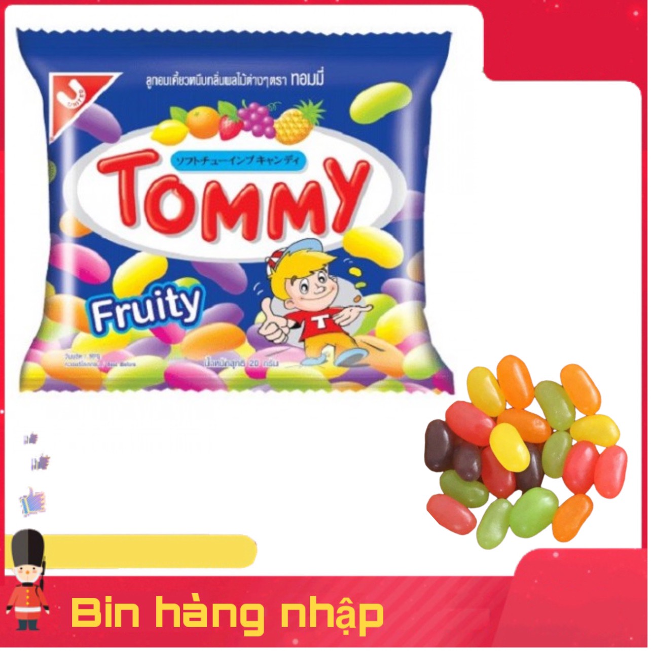 1 Gói kẹo dẻo trái cây tommy thái lan