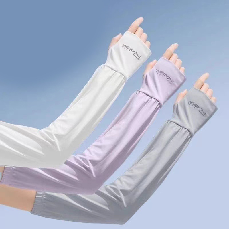UV Sun Protection Ice Sleeves Cooling Long Arm Driving Gloves Sleeves ...