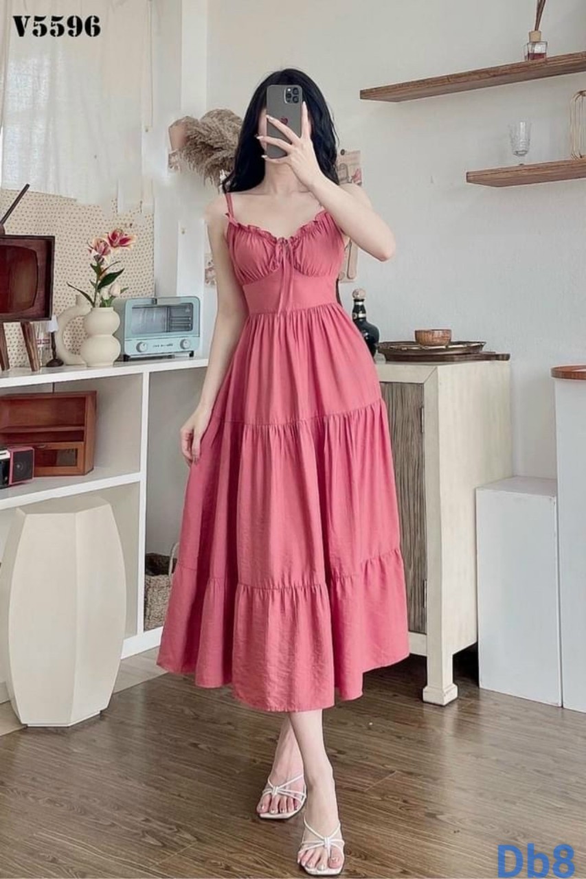 đầm lụa hàng cao cấp đủ màu xinh lung linh ld22
