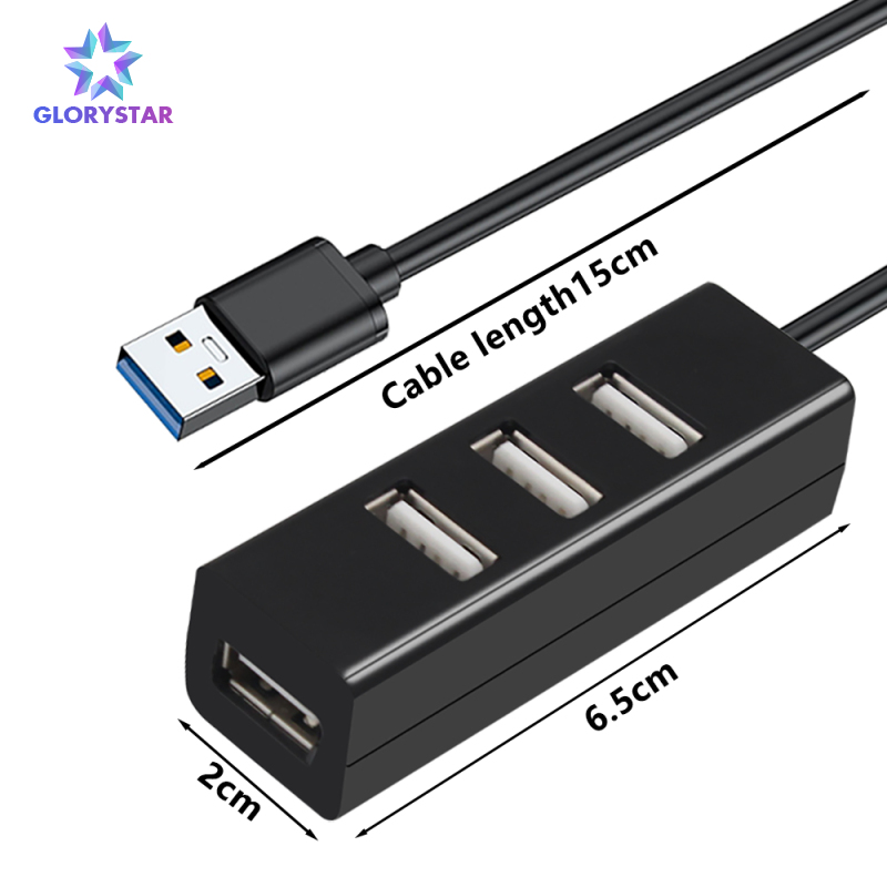 Usb Hub 2.0 Multi Usb Splitter Usb 2.0 Hub 4 Port Multiple Expander Multi Splitter High Speed For Pc Computer Accessories