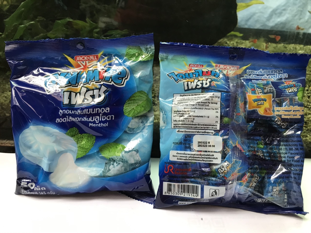 Kẹo Bạc Hà Thái nhân Dynamite Menthol gói 145g (50 viên)