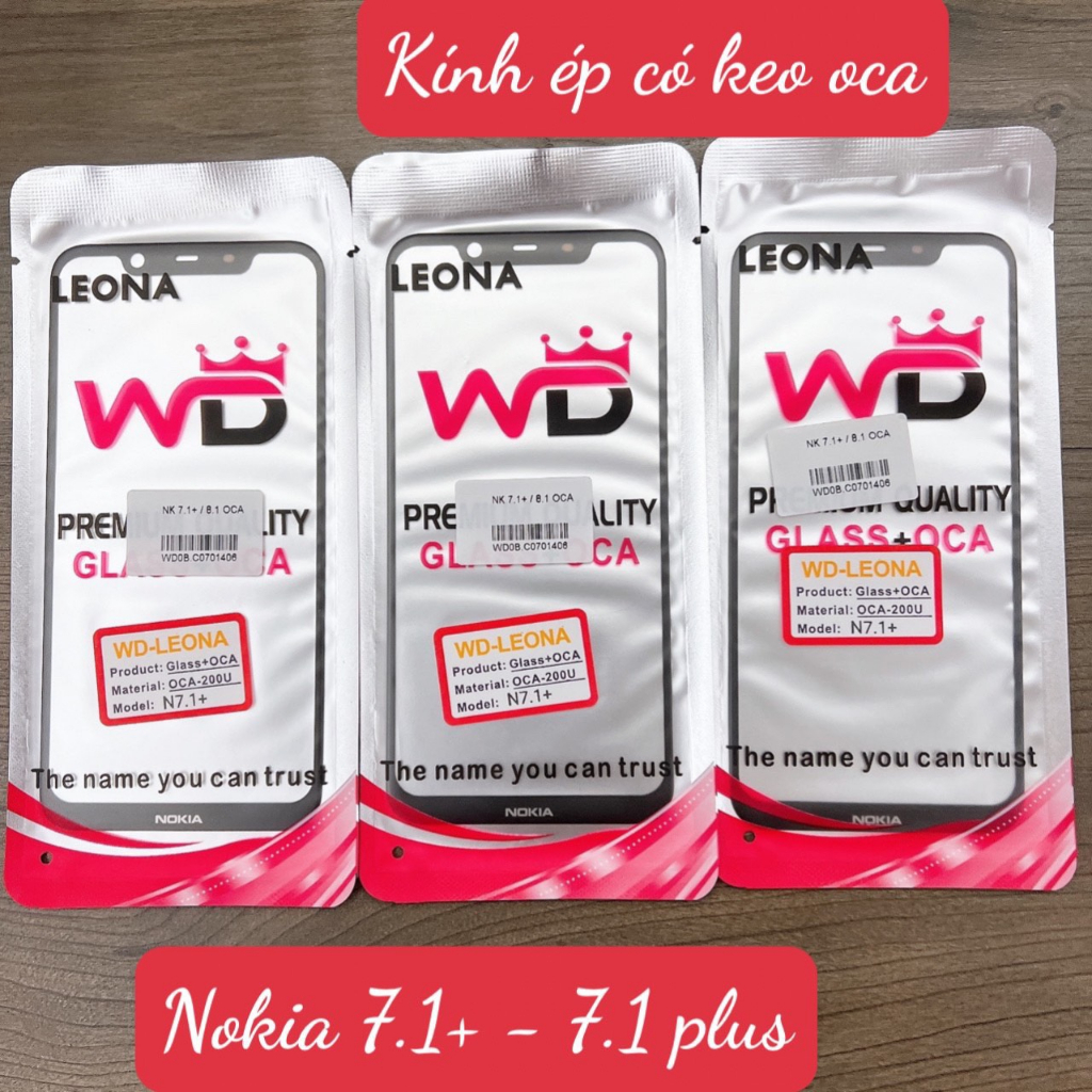Nokia 7.1 plus - kính ép màn hình có keo oca nokia 7.1 plus - kính ép có keo nokia 7.1+ - nokia 8.1