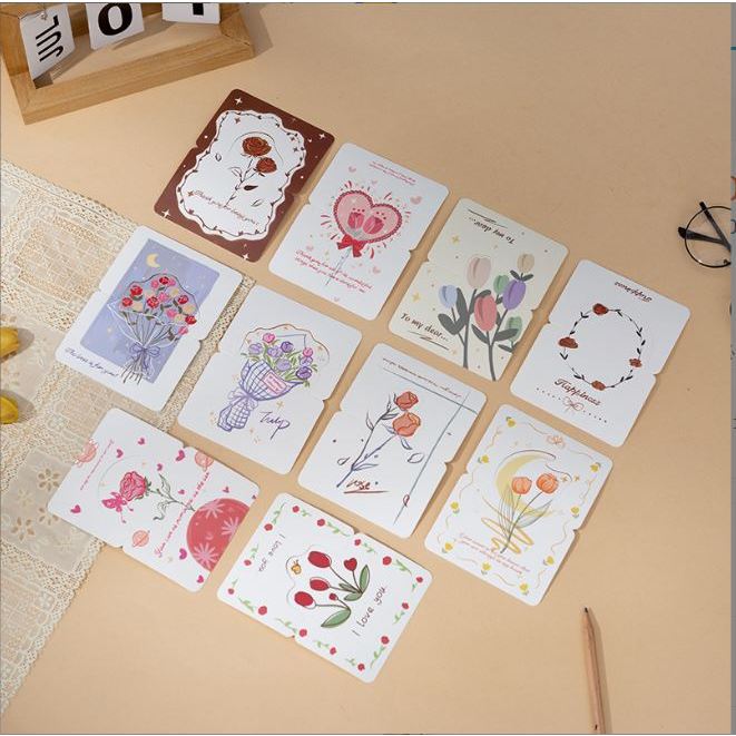 Thiệp bông hoa 3D siêu xinh, quà tặng handmade - HeBe Store