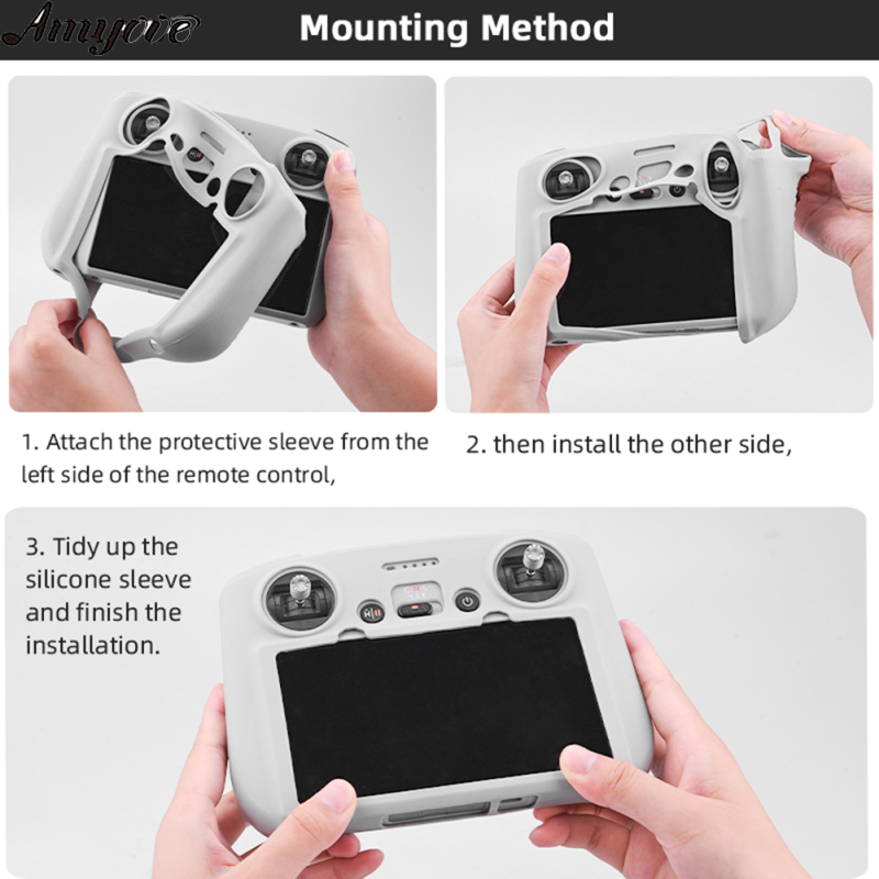 Protective Case Silicone Skin Cover Compatible For Dji Mini 3 Pro Rc With Screen Remote Control Dust Cover