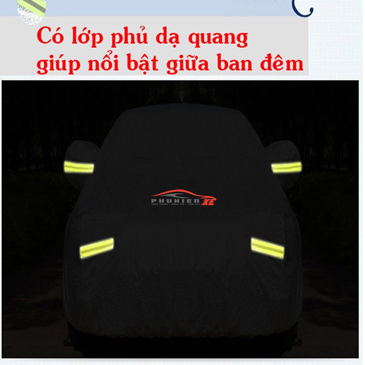 Bạt Che Phủ Xe Mitsubishi Attrage Cao Cấp (bạt 3 lớp Tráng Nhôm, chống xước) size 3M