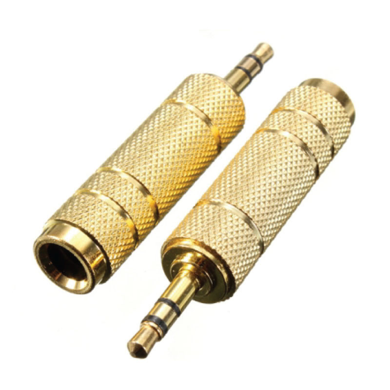 Combo 2 jack chuyển 6 li ra 3.5 li màu vàng chanh xả