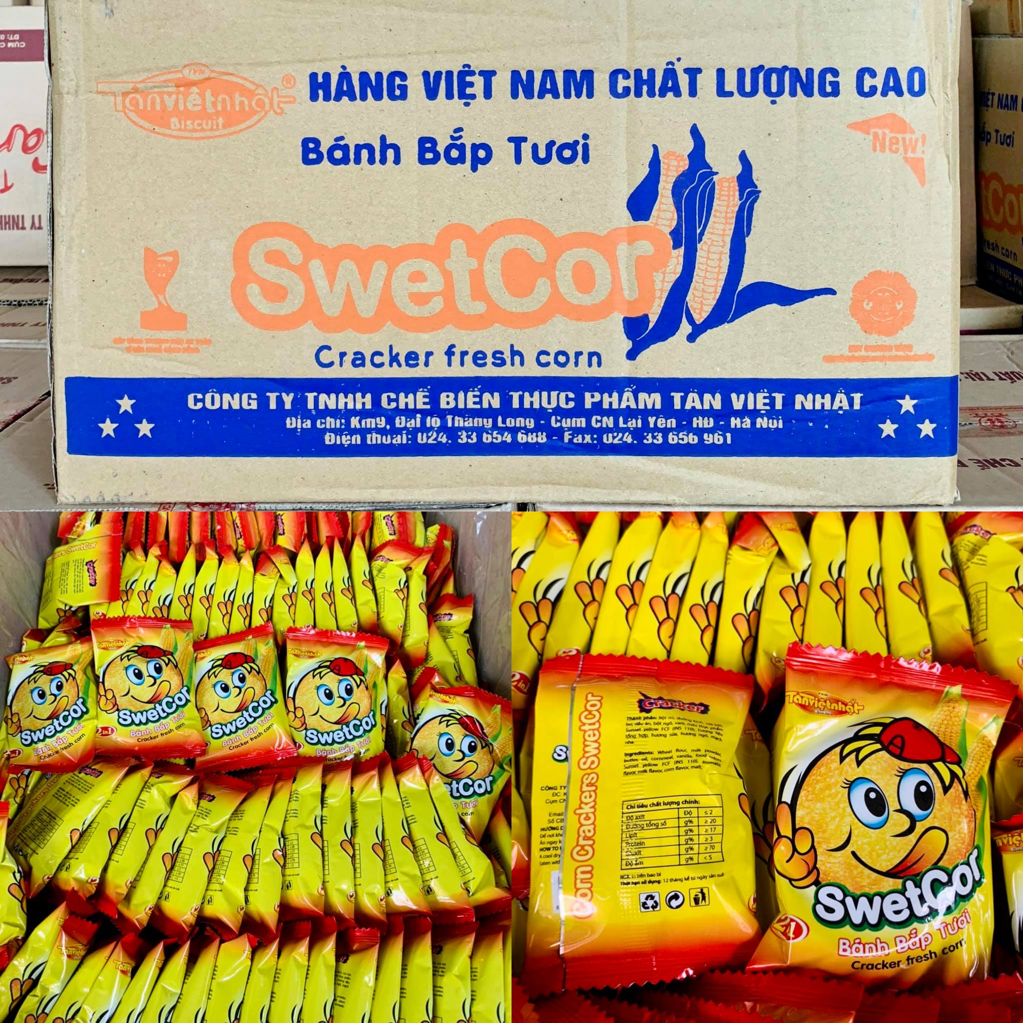 Bánh bắp tân việt nhật thùng 4kg/ 1kg/ 500g/ 250g - đồ ăn vặt