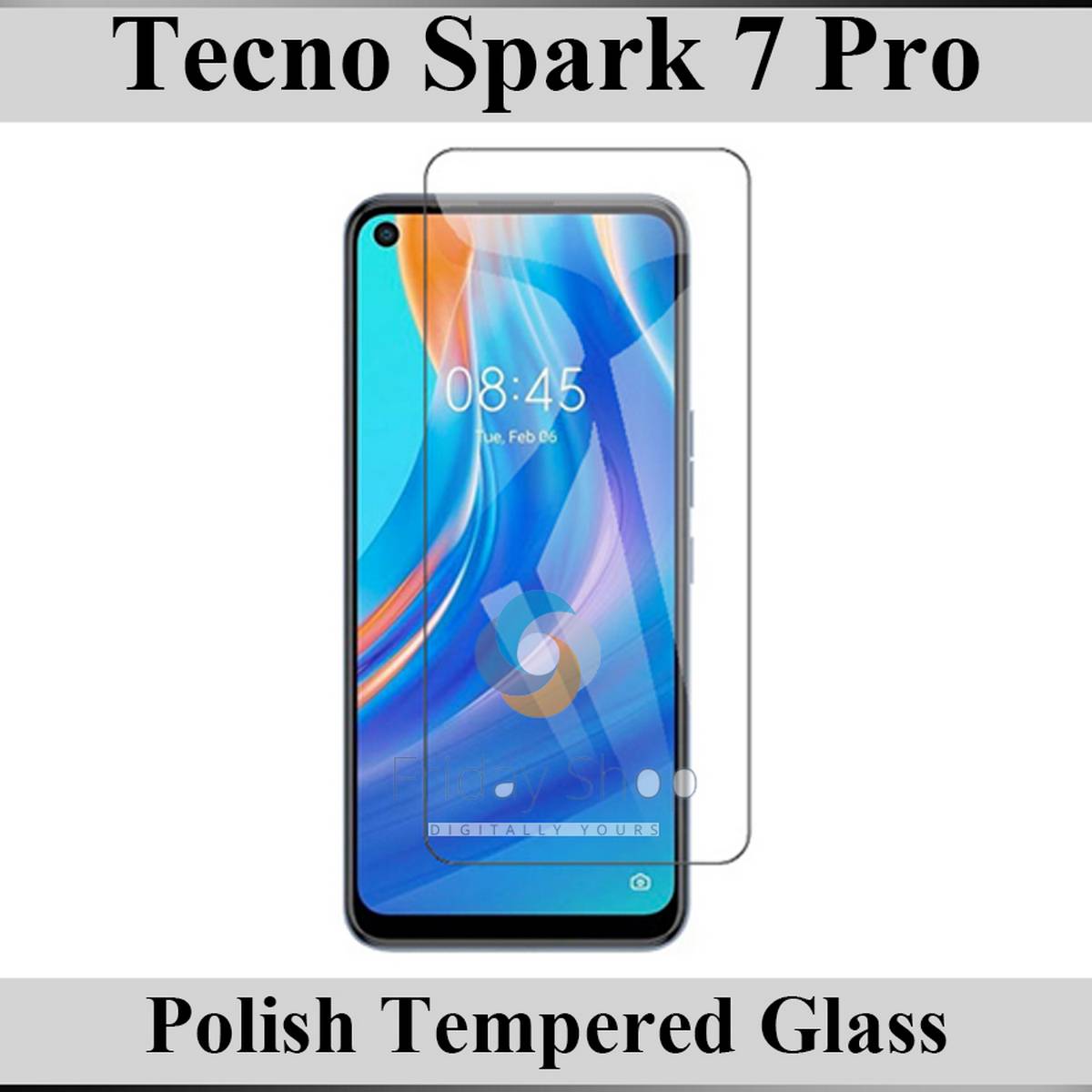 2Pcs Tecno Spark 7P Tempered Glass Screen Protector Polish Glass For Tecno Spark 7P