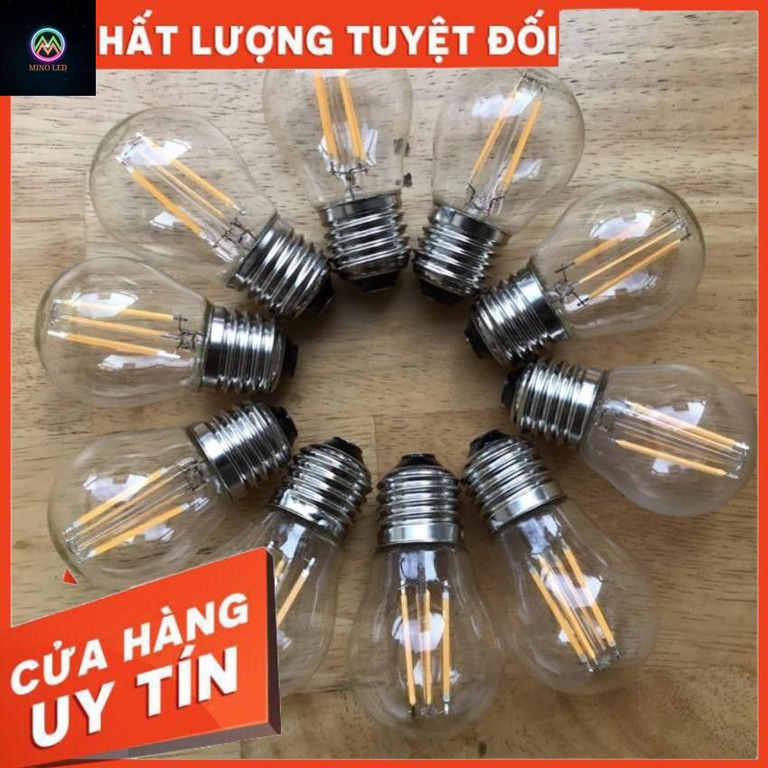 Bóng Đèn LED Edison G45-4W Đui Xoáy E27 Thông Dụng,Ánh Sáng vàng,Sử dụng lắp đặt thay thế cho bóng đèn tường,đèn chùm
