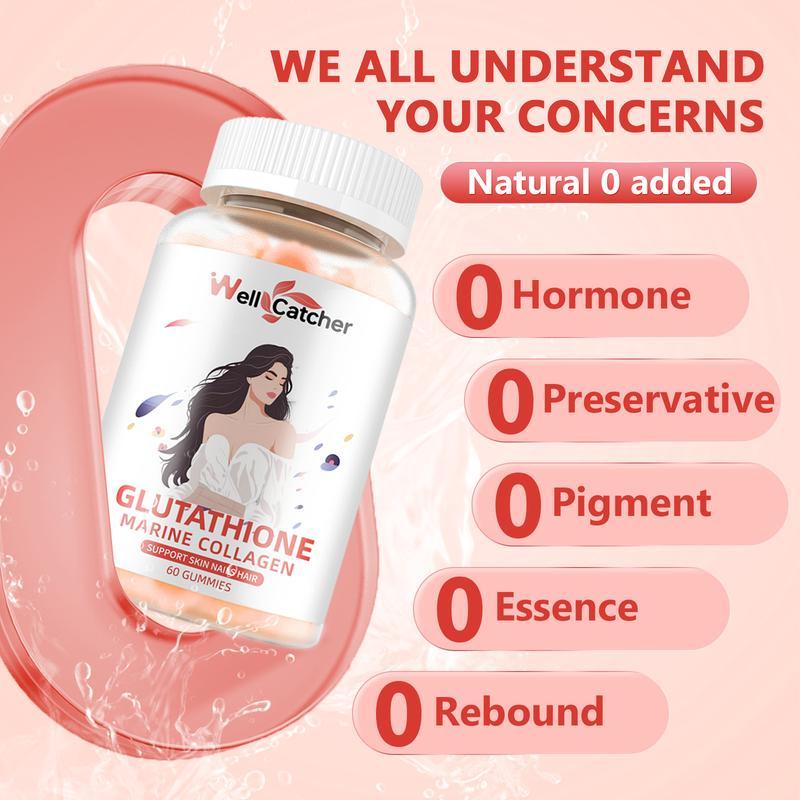 well catcher glutathione WellCatcher Gluthatione Marine Collagen Glow Gummies (60 Gummies)