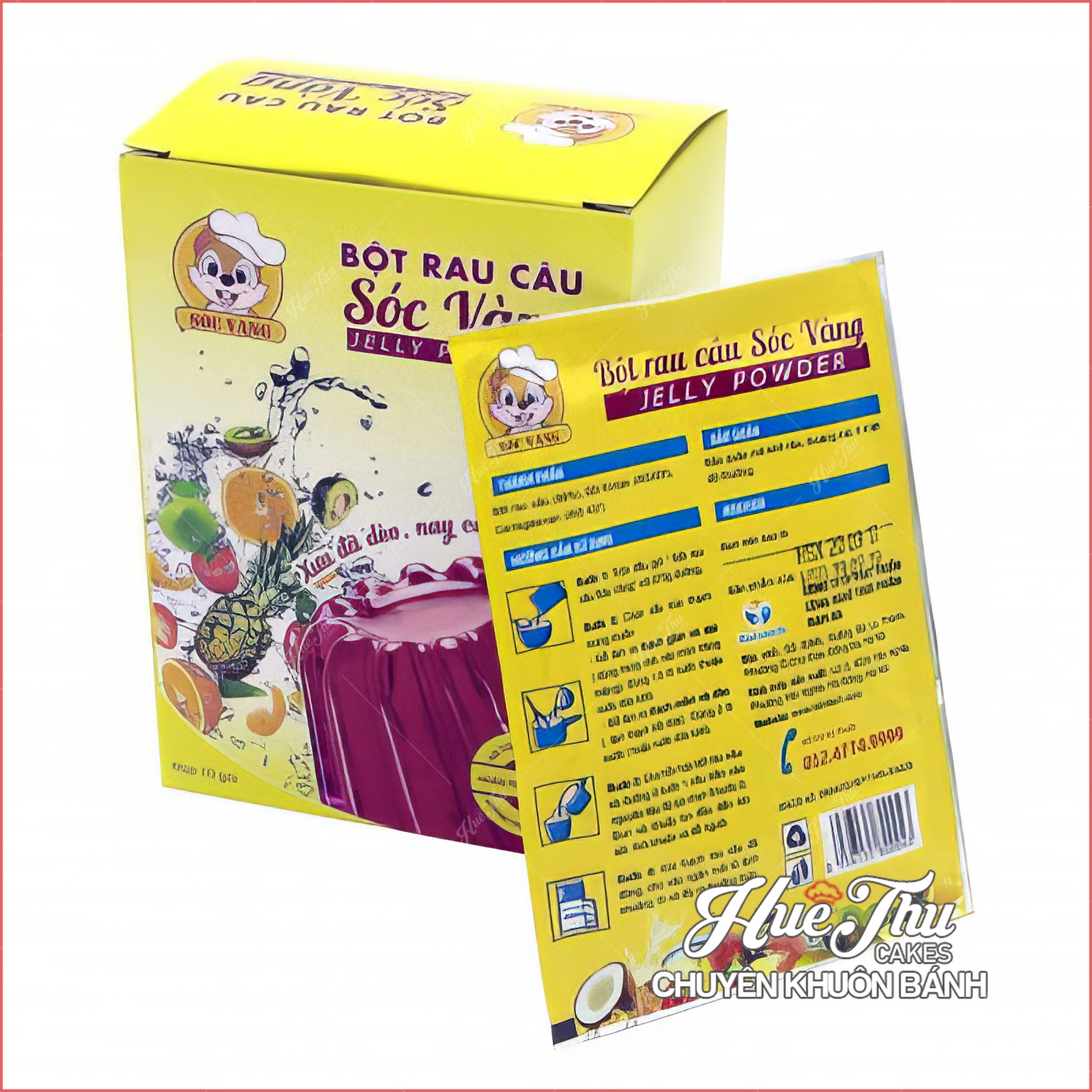 Bột rau câu Sóc Vàng (Jelly Powder) gói 12g