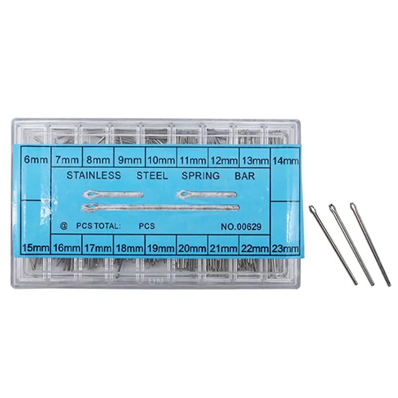360Pcs Watch Band Split Pins With Box Stainless Steel Watch Bracelet Strap Link Pins Cotter Bar Assortment Watch Repair Tools