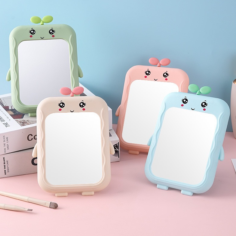 Gương để bàn gấp gọn mini MẦM CÂY dễ thương