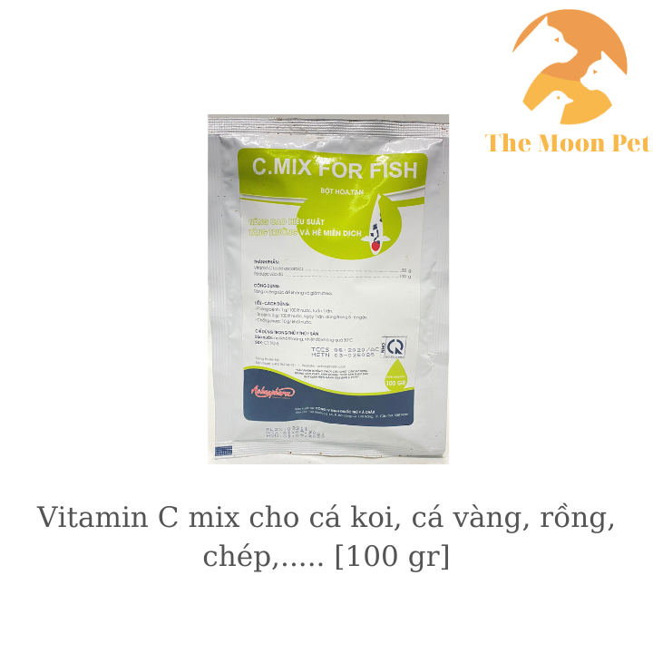 Vitamin C mix cho cá koi, cá vàng, rồng, chép,..... [100 gr]