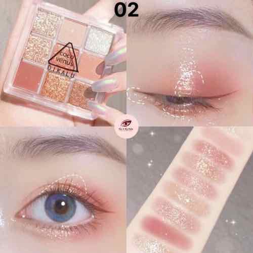 Phấn mắt nhũ 9 ô dikalu coco venus