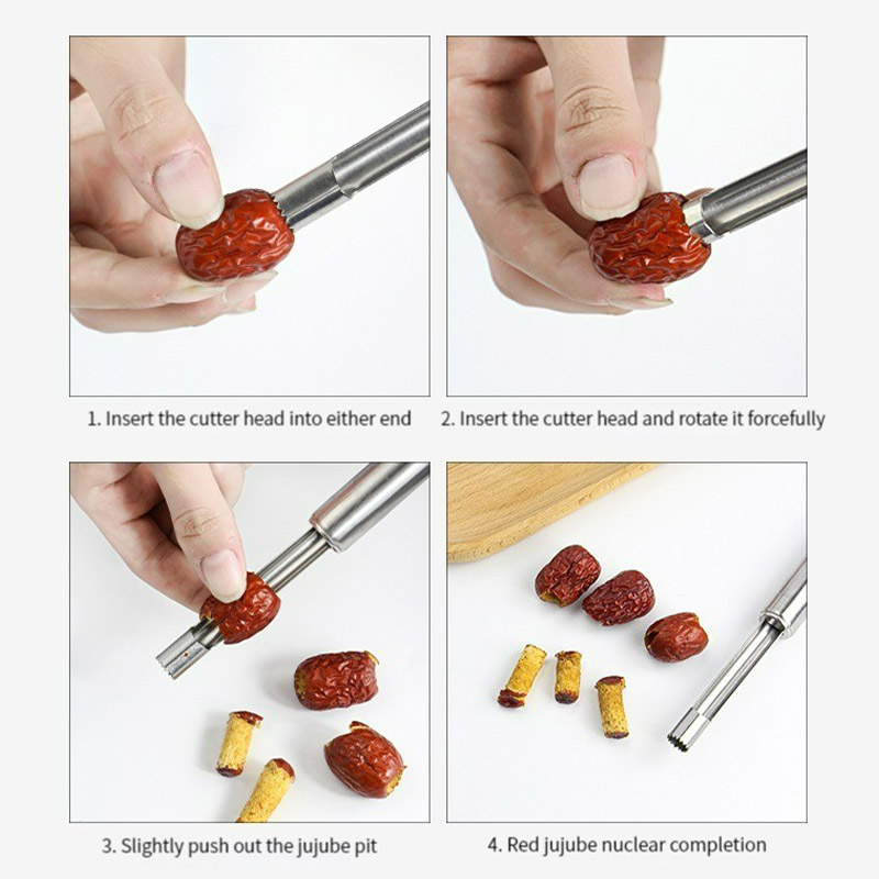 Jujube pit removal tool, red jujube pit removal tool, multifunctional stainless steel, digging hawthorn household jujube milk jujube pit removal tool