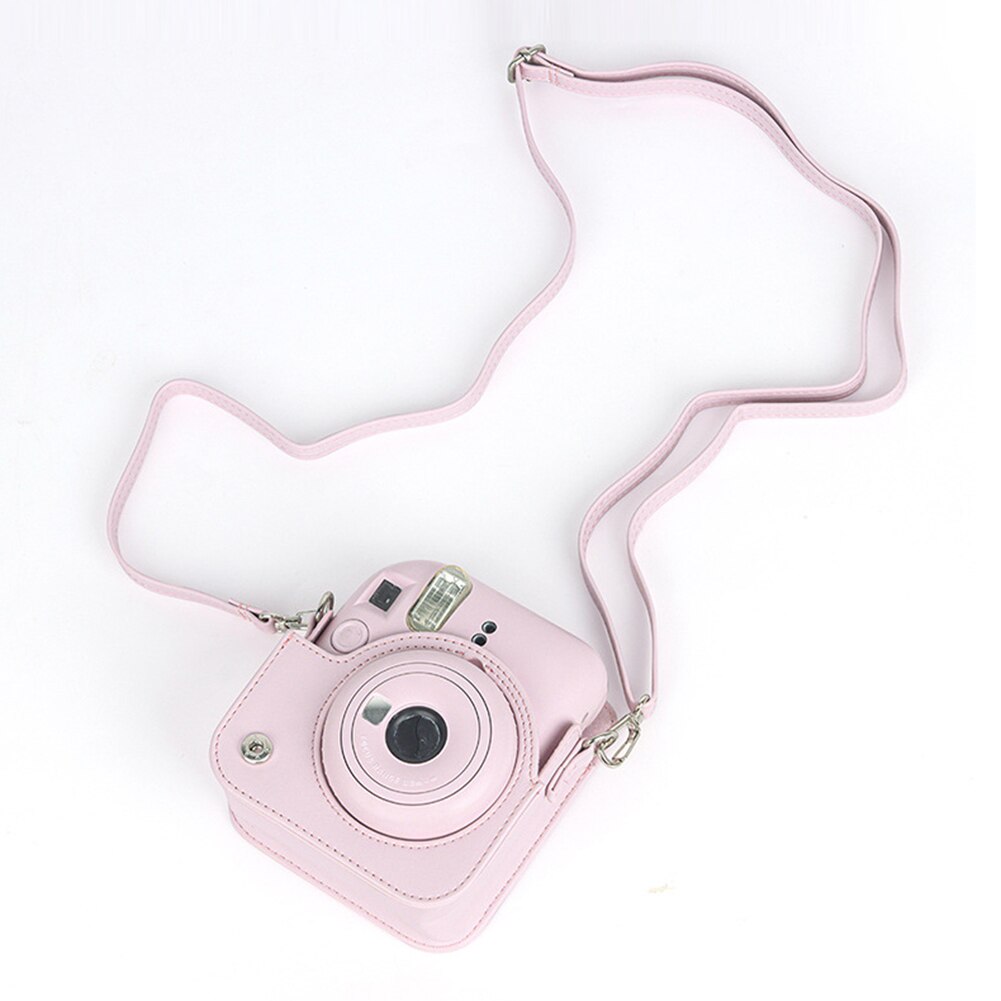 For Fujifilm Instax Mini 12 Camera Bag With Shoulder Strap For Instax Camera Protective Case PU Leather Soft Silicone Cover Bag