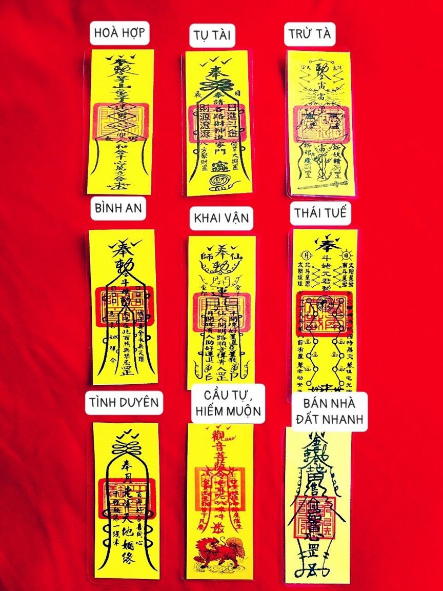 Linh phù giấy vàng hộ mệnh ốp lưng nhiều mẫu lựa chọn