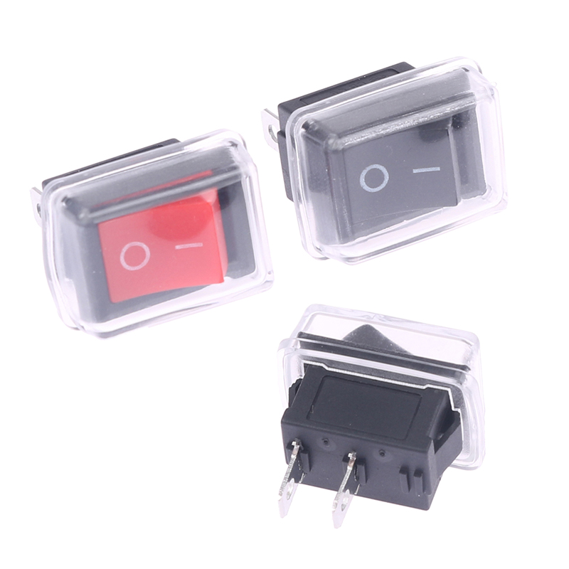 Kocoo 5Pcs Push Button Mini Switch 2Pin On/Off Rocker Switch with waterproof cover