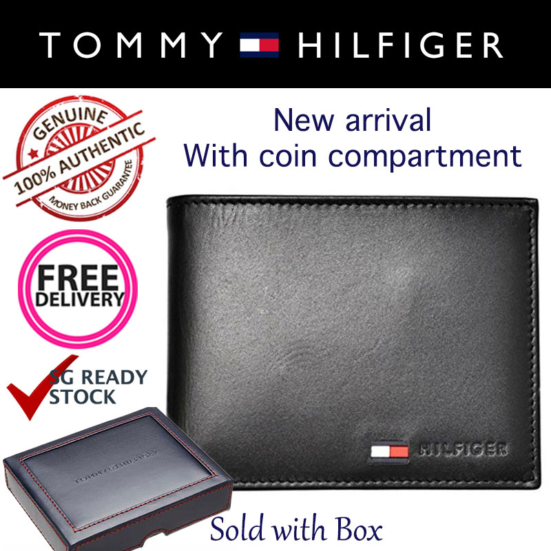 tommy hilfiger men's stockon coin wallet