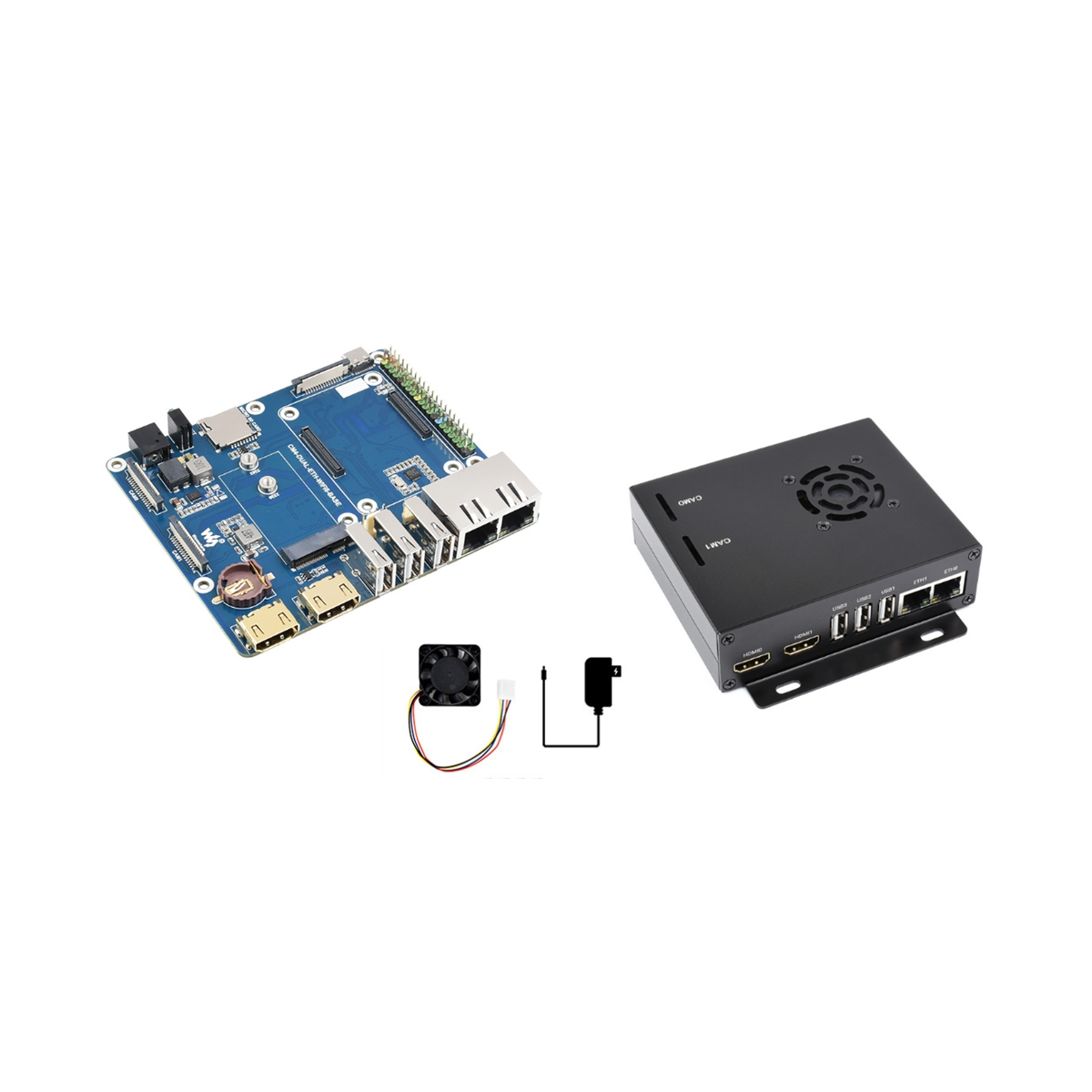 Waveshare for Raspberry Pi CM4 ETH Box Wifi6 Dual Network Port