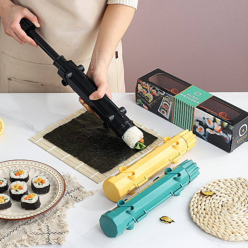 Mới sọc Khuôn Làm Sushi Sushi công cụ làm đặt nhà bếp Sushi súng phóng tên lửa
