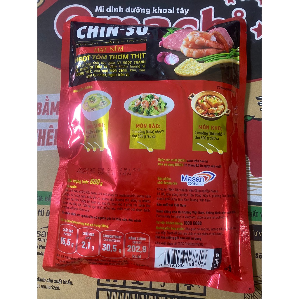 Hạt Nêm Chinsu Tôm Thịt 500 gram Ngon Rẻ (DATE MỚI)