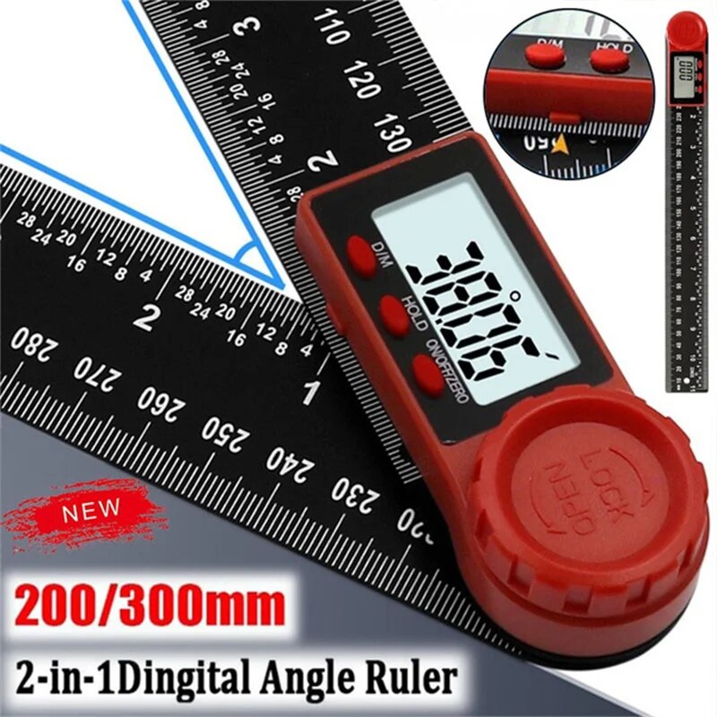 【Trending】 2-In-1 Digital Angle Meter Inclinometer Digital Angle Ruler ...
