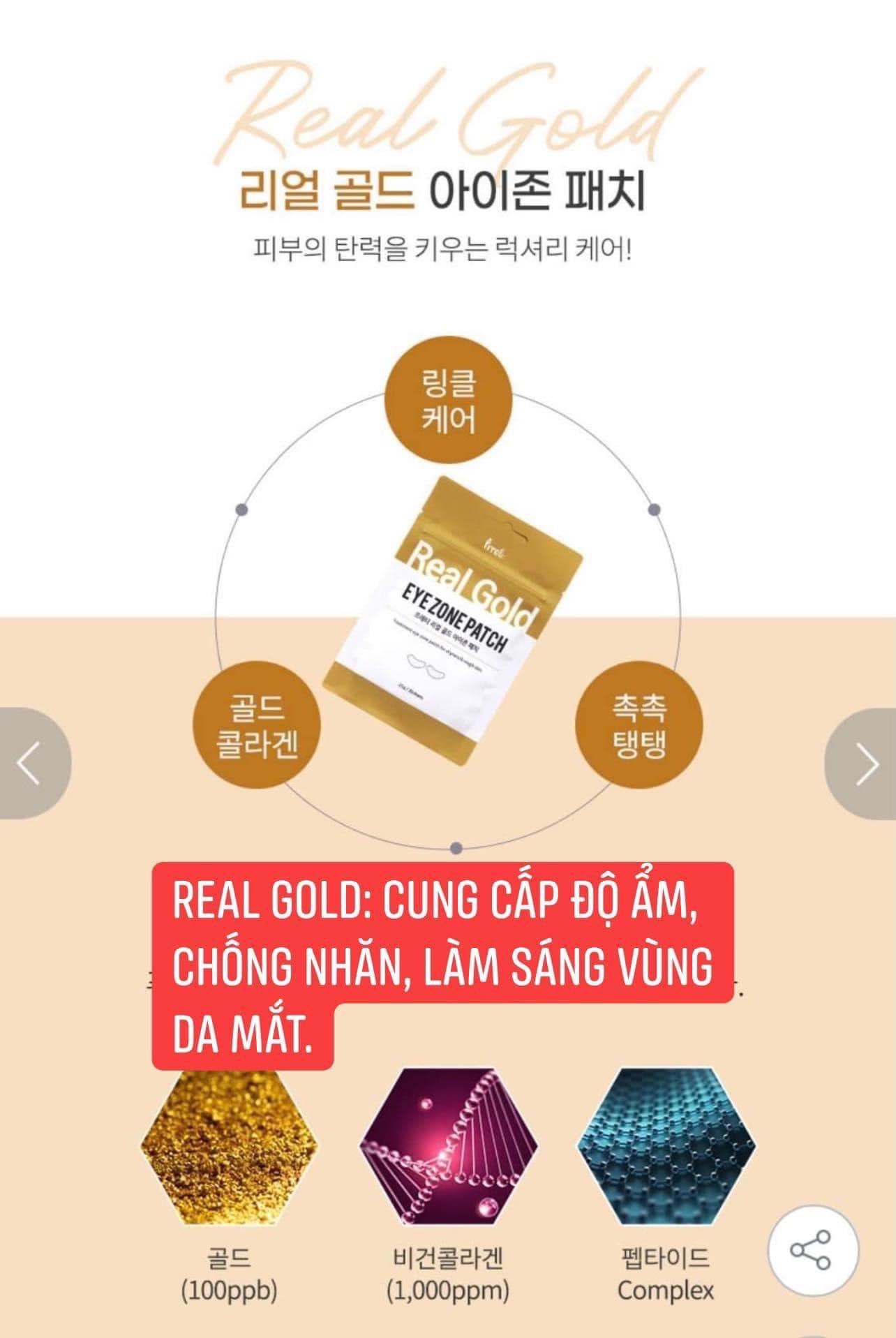 MẶT NẠ MẮT PRRETI REAL EYEZONE 30 MIẾNG