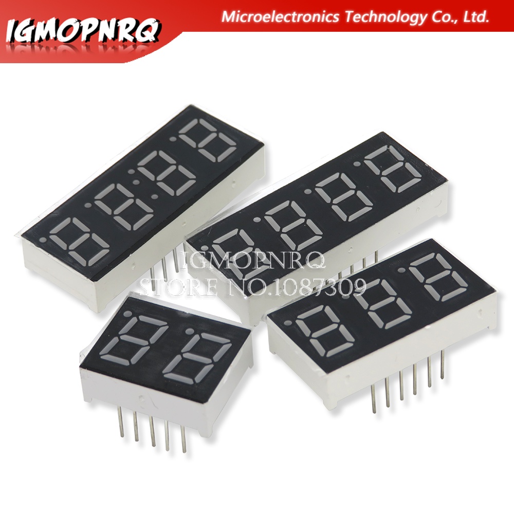 5 cái 0.36 Màn hình LED inch 7 đoạn 1 bit/2 bit/3 bit/4 bit chữ số ống màu đỏ cực âm chung/Anode kỹ thuật số 0.36 inch LED mạch tích hợp
