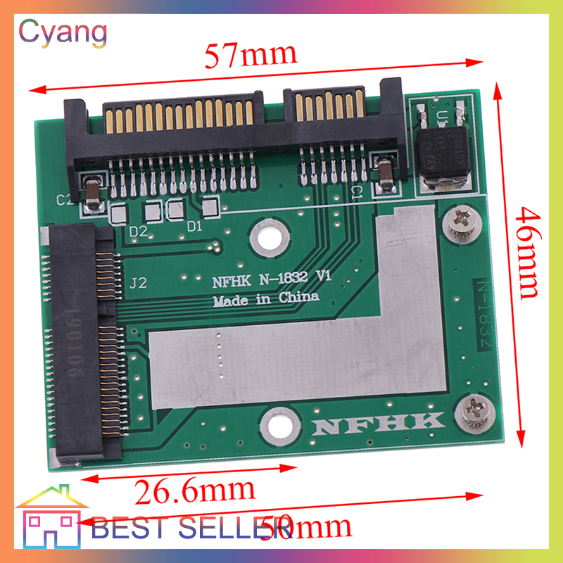 Cyang mSATA SSD to 2.5'' SATA 6.0gps adapter converter card module board mini pcie ssd