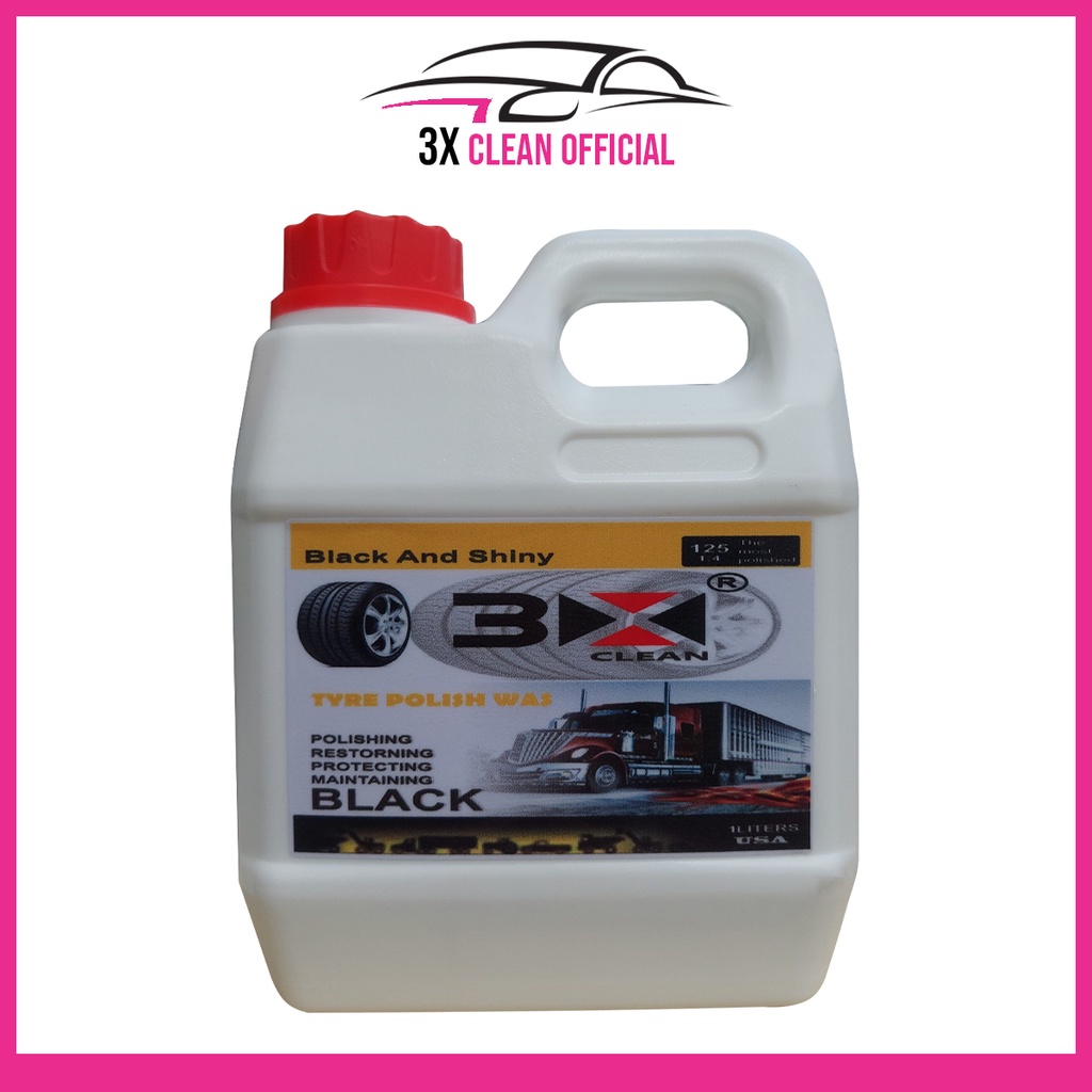 Dung dịch đánh bóng vỏ lốp xe 3x can 1000 ml