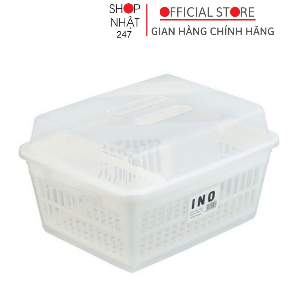 Rổ Úp Bát Đĩa Có Nắp Inomata nội địa Nhật Bản
