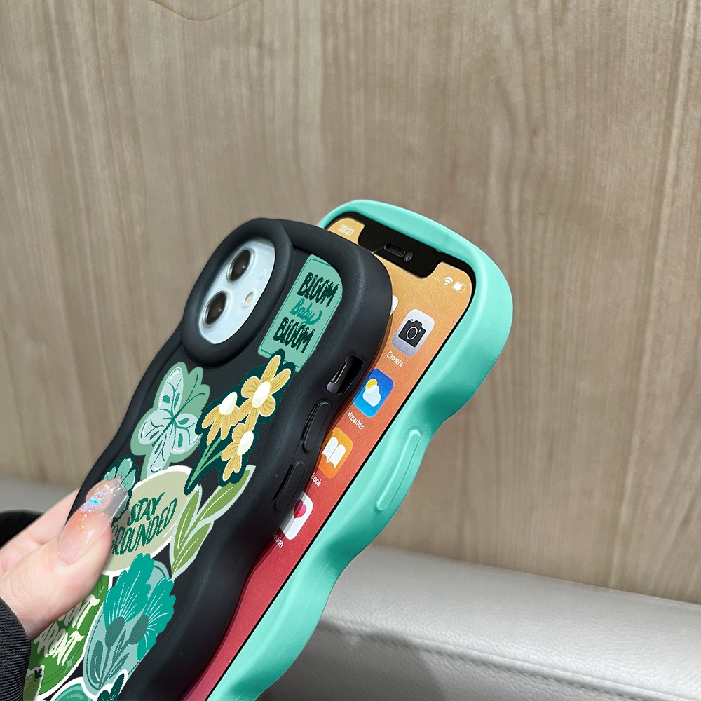 TA%20for%20VIVO%20Y27%204G%20Back%20Cover%20Macaron%20Wave%20Soft%20Silicone%20Mobile%20Phone%20Cover%20Full%20Screen%20Green%20Plant%20Garden%20Pattern%20Case%20-%20Image%204