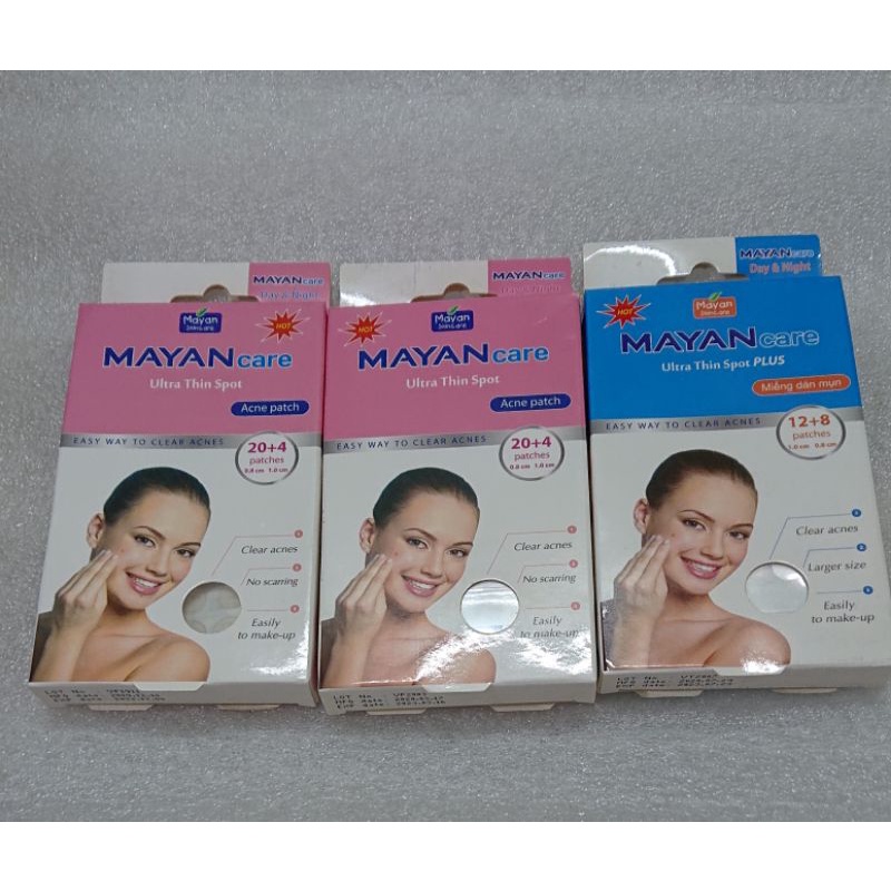 Miếng dán mụn MAYAN Care Xanh 12+8