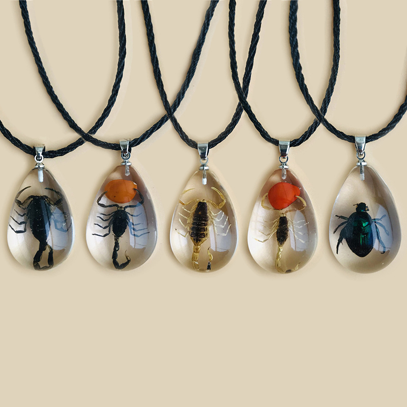 Gothic Resin Scorpion Pendant Necklace For Women Fashion