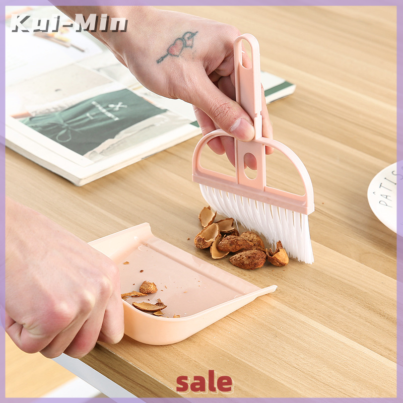 Kui-Min Mini Brush Small Broom Dustpans Set Desktop Sweeper Garbage Cleaning Shovel