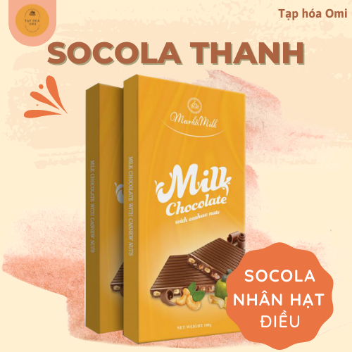 Socola nhân hạt điều Mark&Milk thanh 100g