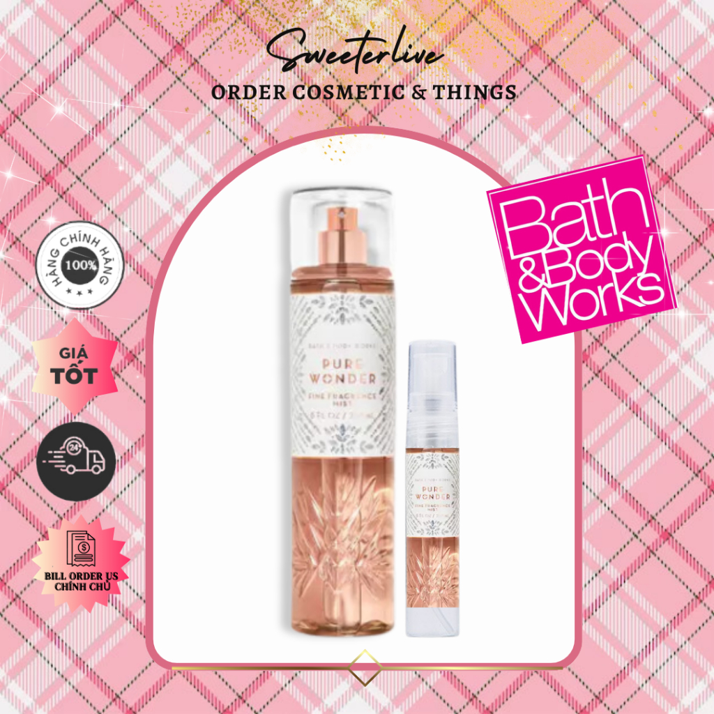 Pure wonder body mist - xịt thơm toàn thân bath & body works