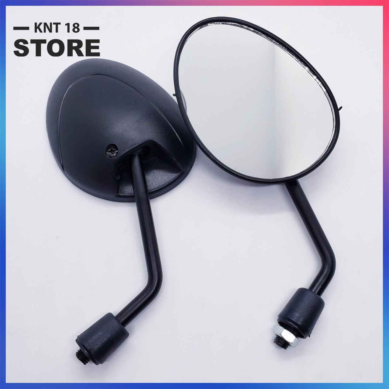 Cặp gương chiếu hậu xe máy kiếng kiểu tai mèo chân 10li màu gắn xe sirius exciter jupiter...