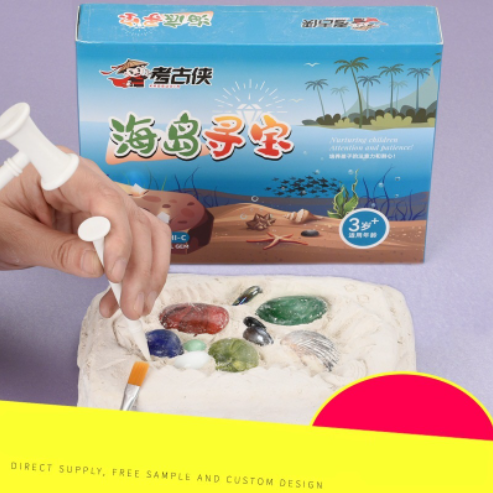 Đồ chơi khảo cổ đào đá Đi tìm báu vật - Đồ chơi khai thác khoáng vật đi tìm kho báu