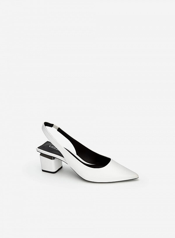 Vascara GIÀY SLINGBACK BÍT MŨI NHỌN GÓT TRỤ CUT-OUT - BMN 0531