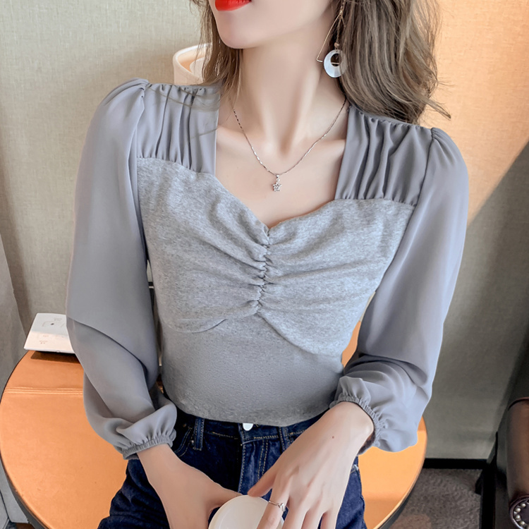 Aki20 in The Early Autumn of 2023 The New French Chiffon Shirt Was Designed with A Sense of Niche Fashion Shirt Super Fairy Slim and Versatile Top
