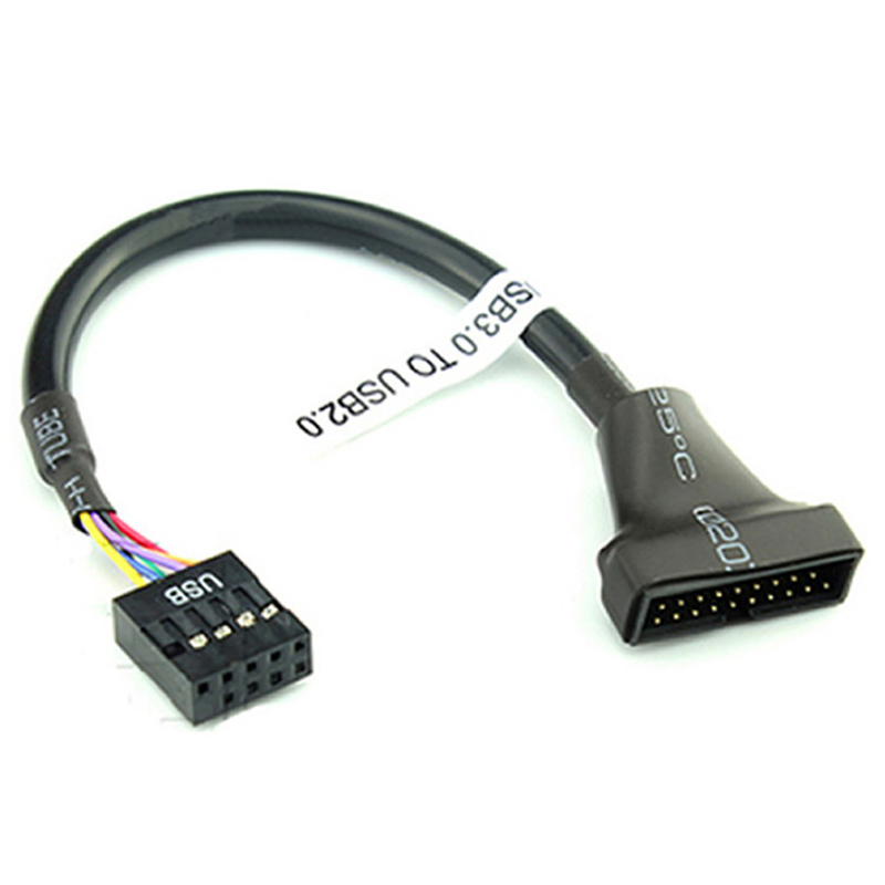 Wletr 19/20 pin usb 3.0 female to 9 pin usb 2.0 male motherboard header adapter cord