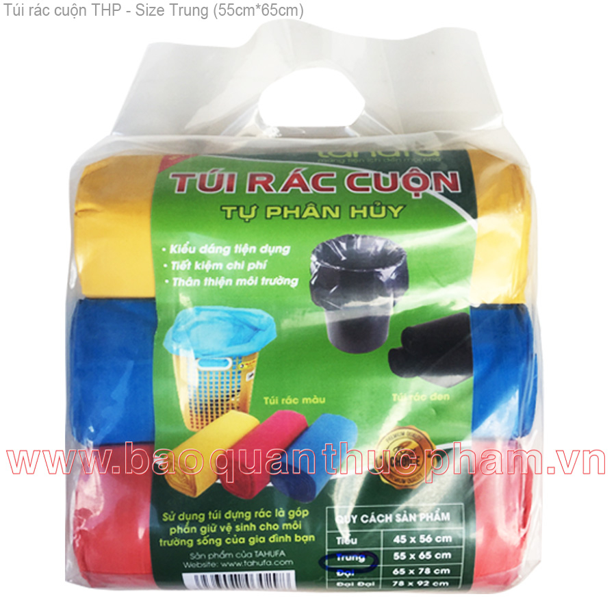1kg túi đựng rác, bao rác tự phân hủy sinh học tahufa